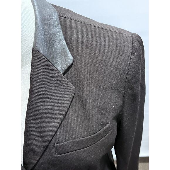 Lauren Ralph Lauren Green Label Brown equestrian Wool/leather Coat Blazer sz 4 - Picture 10 of 11